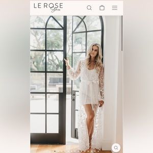 Le Rose Adele Bridal Lace Maxi Robe